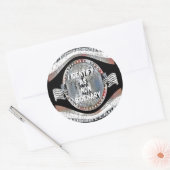 アンチジョーバイデン氏引用文、私は非Bidenaryとして識別 ラウンドシール (封筒)