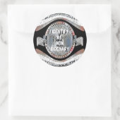 アンチジョーバイデン氏引用文、私は非Bidenaryとして識別 ラウンドシール (バッグ)