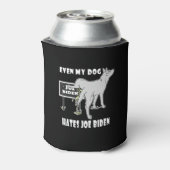 アンチジョーバイデン氏私の犬はバイデン氏の政治ユーモアを嫌う 缶クーラー (缶裏面)