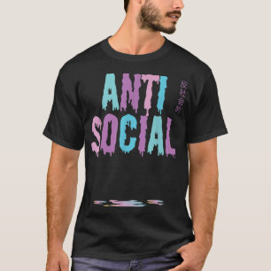 アンチソーシャルドリッピーパステルゴシックVAPORWAVEエステティック Tシャツ