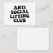 アンチソーシャルリフティングクおもしろいラブジムフィットネス恋人 ノートカード (正面/裏面)