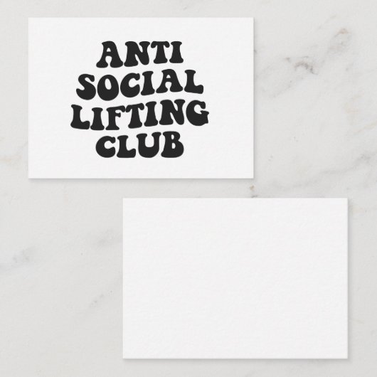 アンチソーシャルリフティングクおもしろいラブジムフィットネス恋人 ノートカード (正面/裏面)