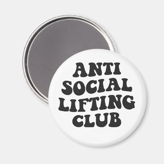 アンチソーシャルリフティングクおもしろいラブジムフィットネス恋人 マグネット (正面/裏面)