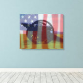 アンチタム大砲の上の旗 キャンバスプリント (インサイチュ (ウッドフロア))