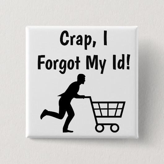 アンチトランプおもしろい、食料品のIDボタン 缶バッジ (正面)