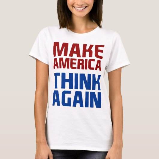 アンチトランプが再びアメリカ考えを作る Tシャツ (正面)