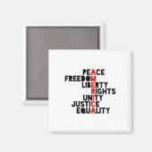 アンチトランプのアメリカ意味1 マグネット (正面/裏面)