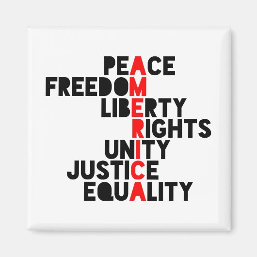 アンチトランプのアメリカ意味1 マグネット (正面)