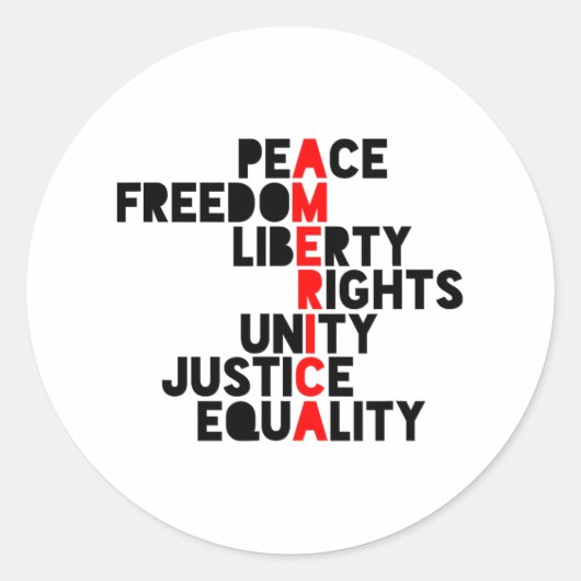 アンチトランプのアメリカ意味1 ラウンドシール (正面)