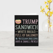 アンチトランプのサンドイッチおもしろい標識 カード (黄色い花)