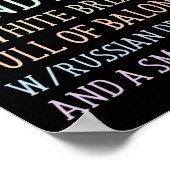 アンチトランプのサンドイッチおもしろい標識 ポスター (角)