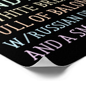 アンチトランプのサンドイッチおもしろい標識 ポスター (角)