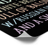 アンチトランプのサンドイッチおもしろい標識 ポスター (角)