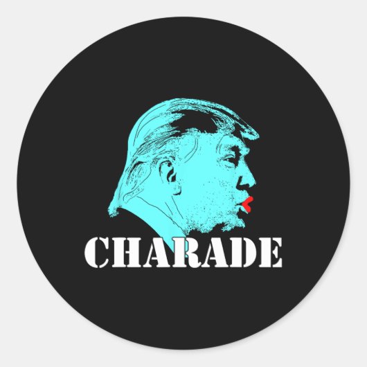 アンチトランプのシャレード抗議の大統領の抵抗インパク ラウンドシール (正面)