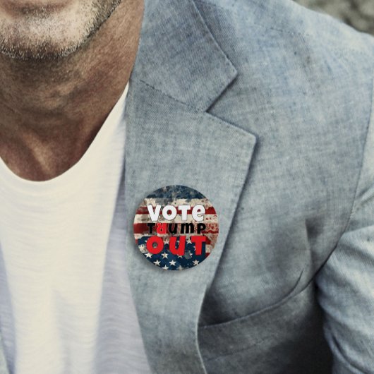 アンチトランプのスローガン旗 缶バッジ