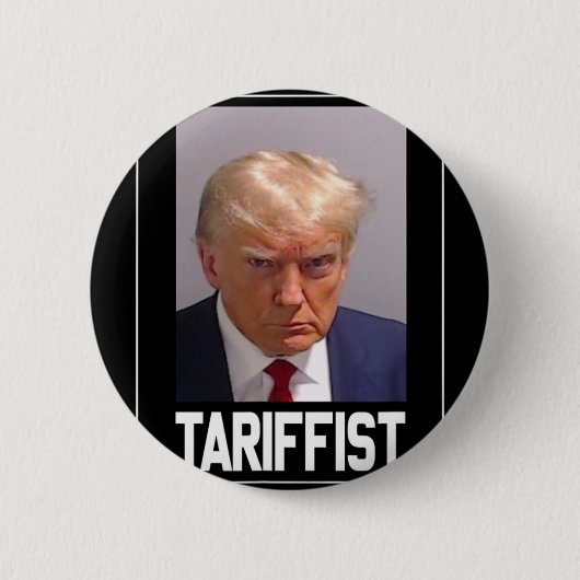 アンチトランプのタリフ 缶バッジ (正面)