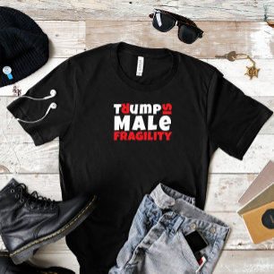 アンチトランプのフェミニストの抗議スローガン赤い黒 トライブレンドTシャツ