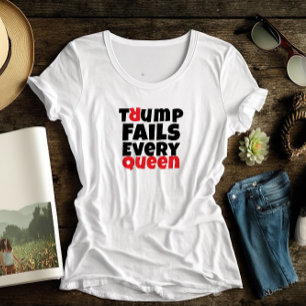 アンチトランプのフェミニストの抗議スローガン赤い黒 トライブレンドTシャツ