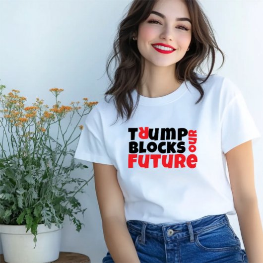 アンチトランプのフェミニストの抗議スローガン赤い黒 Tシャツ
