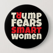 アンチトランプのフェミニズムの抗議スローガン 缶バッジ (正面)