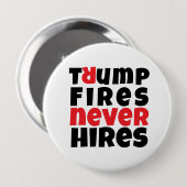 アンチトランプの抗議スローガン赤黒 缶バッジ (正面&裏面)