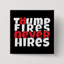 アンチトランプの抗議スローガン赤黒 缶バッジ