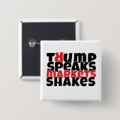 アンチトランプの抗議スローガン 缶バッジ (正面&裏面)