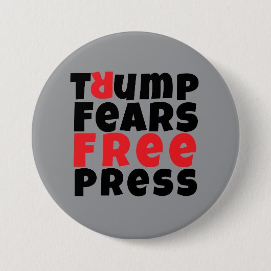 アンチトランプの抗議スローガン 缶バッジ (正面)