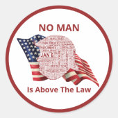 アンチトランプの政治用語クラウド ラウンドシール (正面)