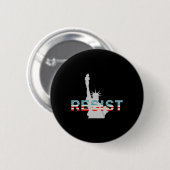 アンチトランプの自由の像#resist 缶バッジ (正面&裏面)