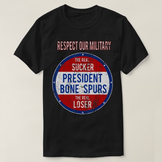 アンチトランプの負け惜しみ私たちは私たちの軍隊を尊重.pn tシャツ (デザイン正面)