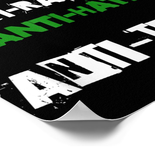 アンチトランプはファシズムの人種差別と嫌いトランプ86 4 ポスター (角)