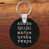 アンチトランプアルファベット – Nope V キーホルダー (正面)