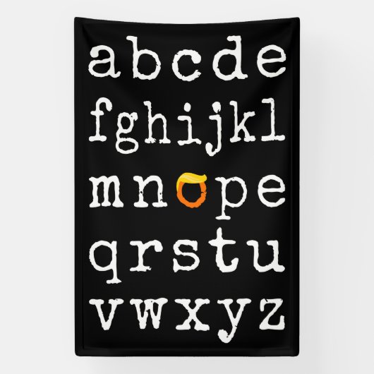 アンチトランプアルファベット – Nope V 横断幕 (縦)