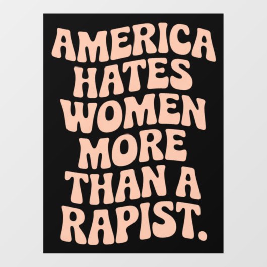 アンチトランプアンチマガプロフェミニスト活動家 ウィンドウサイン (シート)