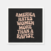 アンチトランプアンチマガプロフェミニスト活動家 スタンダードカクテルナプキン (正面)