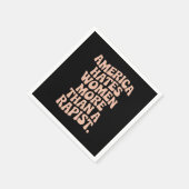 アンチトランプアンチマガプロフェミニスト活動家 スタンダードカクテルナプキン (角)