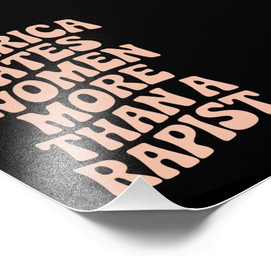 アンチトランプアンチマガプロフェミニスト活動家 フォトプリント            (角)