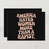 アンチトランプアンチマガプロフェミニスト活動家 ポストカード (正面/裏面)