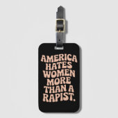アンチトランプアンチマガプロフェミニスト活動家 ラゲッジタグ (正面縦)