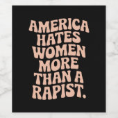 アンチトランプアンチマガプロフェミニスト活動家 ワインラベル (シングルラベル)