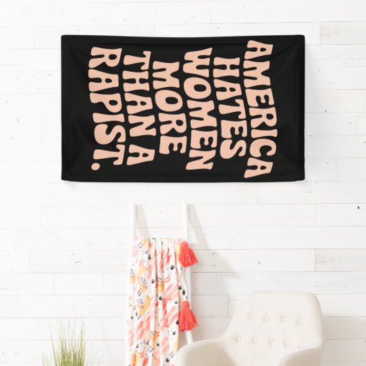 アンチトランプアンチマガプロフェミニスト活動家 横断幕 (インサイチュ)