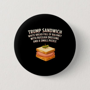 アンチトランプサンドイッチサインおもしろいドナルド 缶バッジ