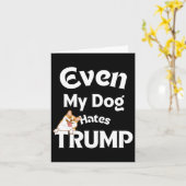 アンチトランプティーズ犬はドナルドを嫌う2 カード (黄色い花)