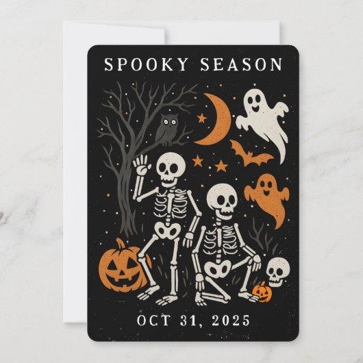 アンチトランプハロウィーンスケルトンFDTトランプハロウィーン 招待状 (裏面)