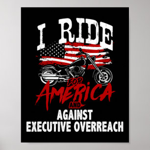 アンチトランプバイクもしくは自転車に乗る人エグゼクティブオーバレイクに対抗する ポスター