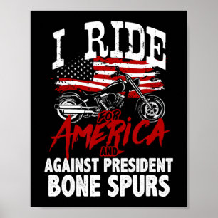 アンチトランプバイクもしくは自転車に乗る人大統領のBone Spuに対抗 ポスター