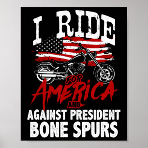 アンチトランプバイクもしくは自転車に乗る人大統領のBone Spuに対抗 ポスター