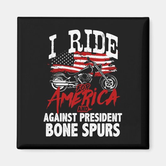 アンチトランプバイクもしくは自転車に乗る人大統領のBone Spuに対抗 マグネット (正面)
