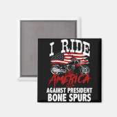 アンチトランプバイクもしくは自転車に乗る人大統領のBone Spuに対抗 マグネット (正面/裏面)